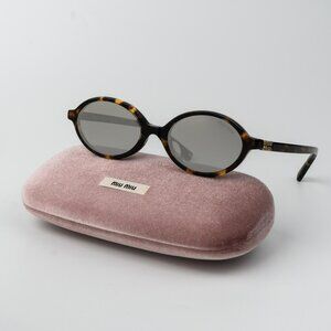 Miu Miu REGARD Men Sunglasses Havana Grey Mirror Silver MU04ZSF VAU07F REGARD